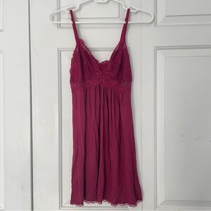 Maroon lace slip
